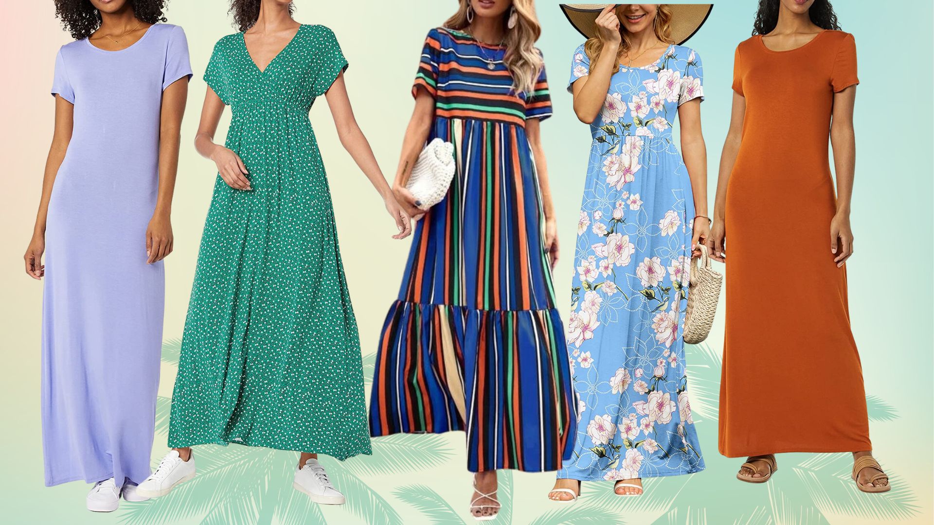 The Affordable Short Sleeve Maxi Dress for Every Color Season