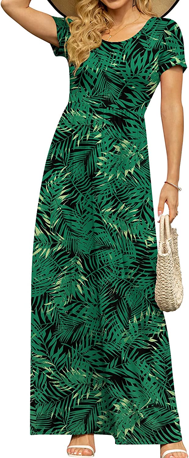 Live For Today Short Sleeve Relaxed Slit Maxi Dress -3 Colors