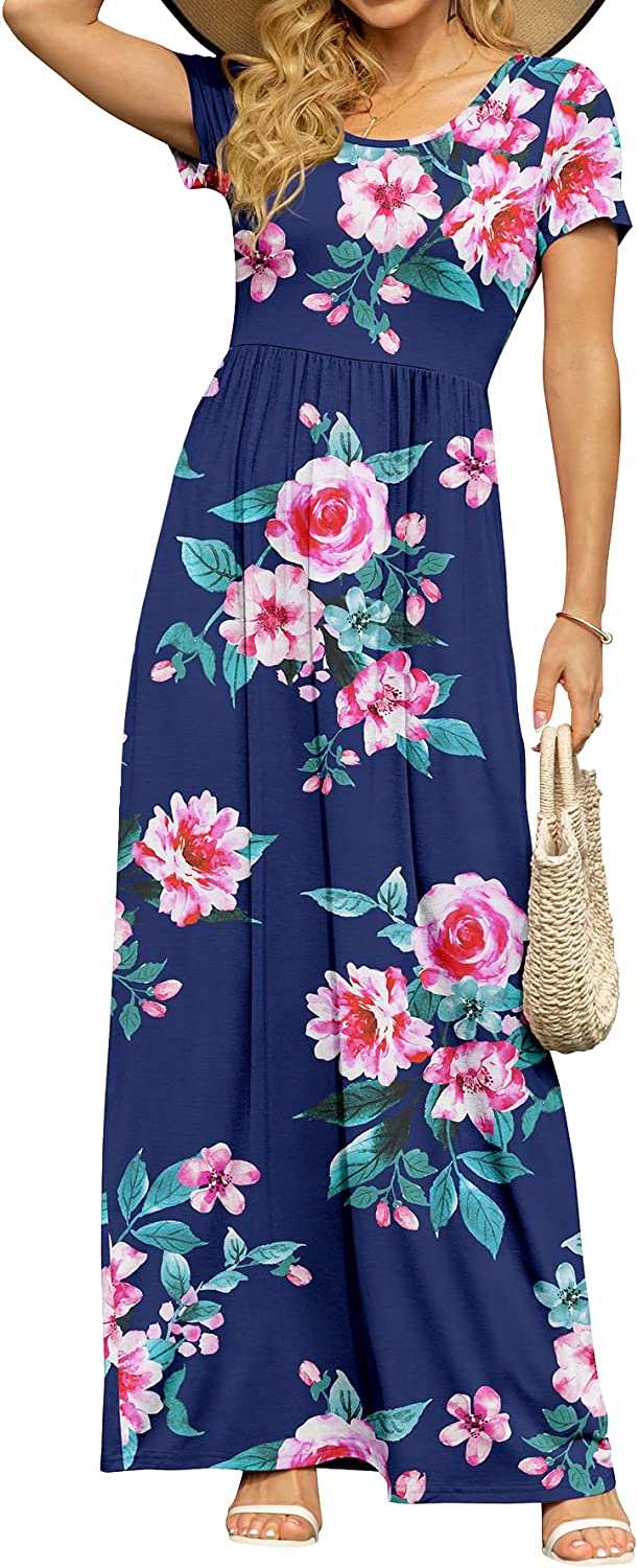 Maxi Short Sleeve Dress with Wide Collar main image 0