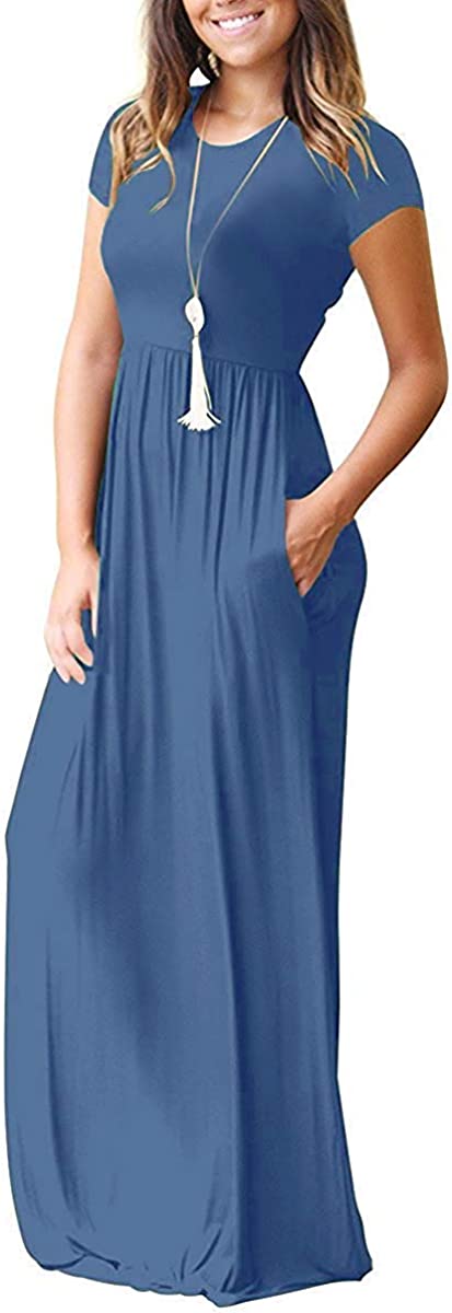 36 Affordable Styles: Short Sleeve Maxi Dress for Every Color Season ...